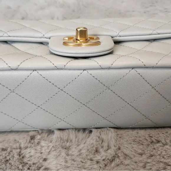 Chanel Light Gray Quilted Crossbody Bag - Picture 3 of 7